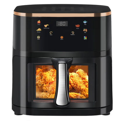 Fry Tech Air Fryer 9L – Friteuse Sans Huile 1800W avec Fenêtre de Contrôle & 6 Programmes